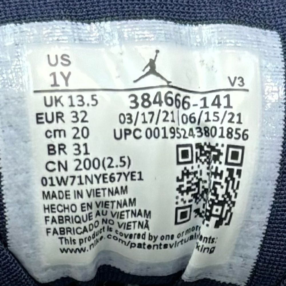Nike AIR JORDAN 6 MIDNIGHT NAVY PS (PRESCHOOL) 2022 - Picture 12 of 13